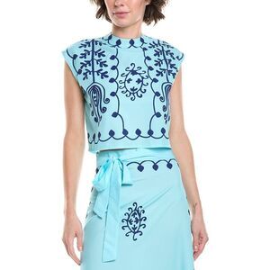 Hl Affair Womens Crop Top, Blue